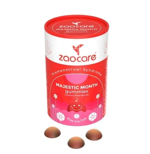 Zaocare Majestic Month Gummies - Tablet, Luscious Mixed Berries Flavor | Immune Support, Vegan Friendly, Sugar-Free, Antioxidant Boost, Gluten-Free, Non-GMO, Plant-Based Organic Vitamins