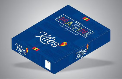 Blue Garment Packaging Box - Finishing: Glossy Lamination