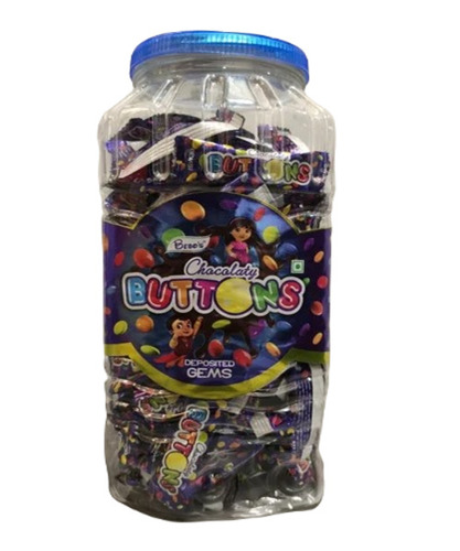 Chocolate Gems - 100 Pcs Solid Form, Eggless Sweet Flavor | Packaged in Plastic for Easy Handling and 12-Month Shelf Life