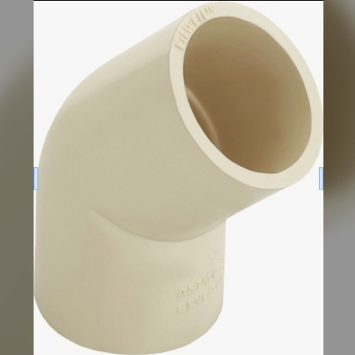 CPVC Plain Elbow - PVC Material , Round Shape, White Color, Durable with High Strength for Reliable Plumbing Applications