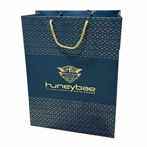 Customized Paper Carry Bag - 2 Kg Capacity, 12x14 Inches Size | Biodegradable, Moisture Proof, Recyclable, Rope Handle