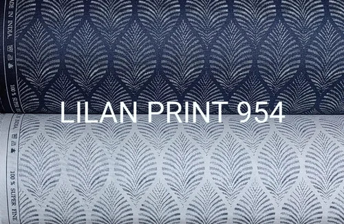 Linen Printed Shirting Fabrics - Multi-Color Cotton Blend | Washable Shrink Resistant