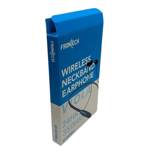 Neckband Earphone Packaging Box - SBS Paper Rectangular Shape Multi Color Matte Finish 350 GSM Weight Holding Capacity < 5 Kg | Lithography Printing