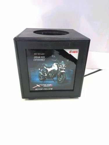 Plastic Pen Holder - Plastic, 5x5 Inch, Black | Stylist Rectangular Design, Ideal for Promotional Gifts