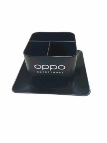 Promotional Plastic Pen Stand - Stylist Design, 5x4 Inch Size, Black Color | Ideal Promotional Gift