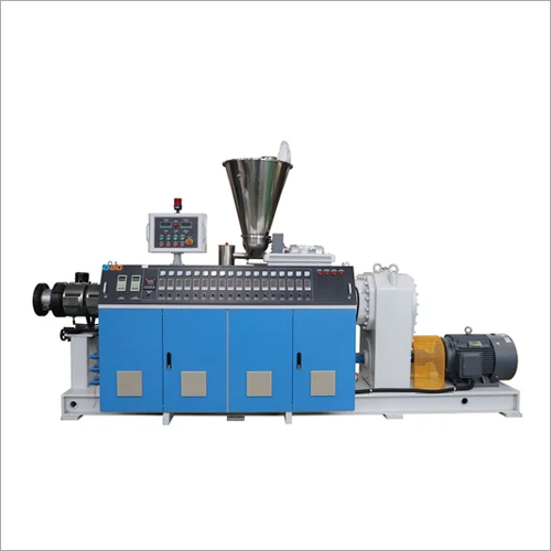 Pvc Twin Screw Extruder Machine - Color: Blue