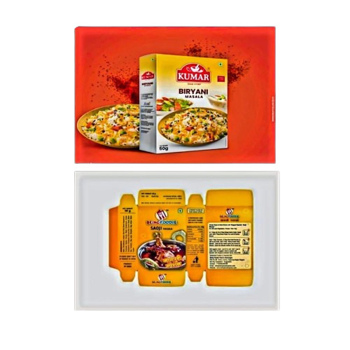 Mono Carton Box - Kraft Paper, 270 GSM, Square, Multi Color, Litho-Laminated Coating, Biodegradable for Food & Beverage Use