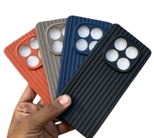 3D Line Silicone Mobile Cover - Rectangular Shape, Plain Pattern, Various Colors | Tested to Quality Standards, Timely Delivery