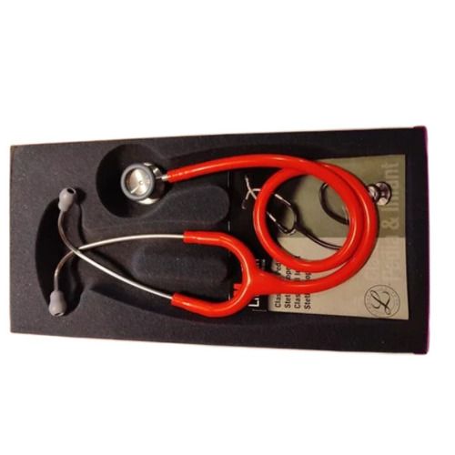 3M Littmann Pediatric Stethoscope - Stainless Steel, Single Sided Chest Piece, Machined Finish, Red Tube | Higher Level of Accuracy, Rust Proof, Portable, Safe to Use