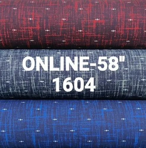 58 Inch Fancy Printed Stylish Cotton Shirting Fabric - 100% Cotton, Multi-Color | Washable, Shrink-Resistant, Ideal for Textile Industry Use
