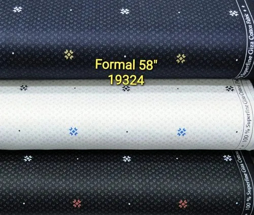 Cotton Shirting Fabric - 58 Inch Multi-Color Printed Design, Shrink-Resistant and Washable