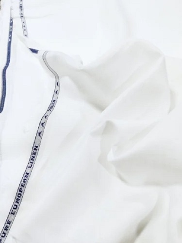 70 Lea Linen Fabric - 100% Linen Material, White Color | Washable, Shrink-Resistant, Plain Texture, Ideal for Textile Industry and Shirt Material