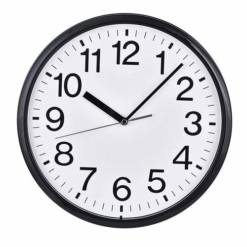 Black And White Round Clock