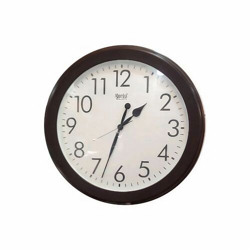 Brown Frame Ajanta Quartz Wall Clock