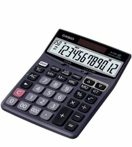 Casio Dj 120d Calculators - Battery Powered, 12 Max Digits | General Purpose Black Calculator in Good Condition, Box Packaging