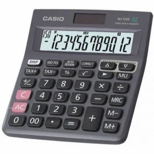 Casio Mj120d Calculator - 12 Digits, Black Color | Battery Powered, General Purpose, Ideal for All Calculation Needs