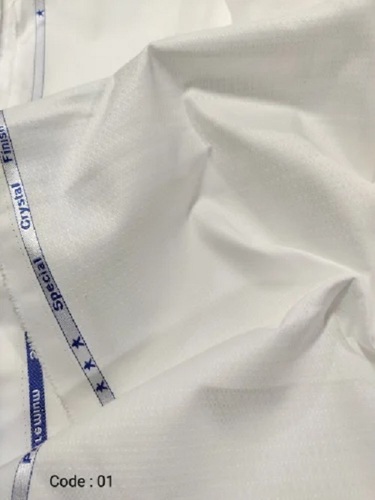 Cotton Dobby Fabrics - Plain White Washable, Shrink Resistant Texture for Textile Industry