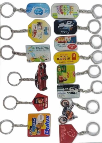 Customised Acrylic Keychain - Acrylic Material, Oval Shape, Multicolor Design | Modern Arts Style, Global Theme for Promotional Use