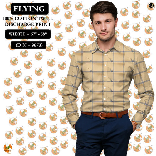 Flying - 100% Cotton Twill Discharge Printed Shirting Fabric