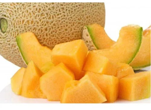 Frozen Muskmelon Pieces - 1 kg Size, Yellow Color, Sweet Taste, Common Cultivation, Frozen Style, 6 Months Shelf Life | 100% Purity, Fresh, Natural Flavor