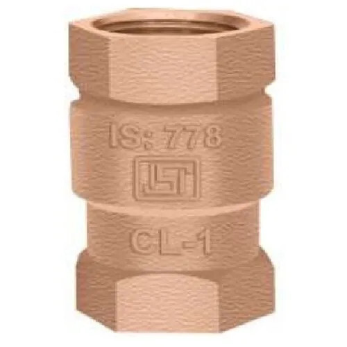 Gun Metal Screwed Vertical Lift Check Valve - 3 Inch , Golden Color for Water Applications, Durable and Corrosion Resistant Design