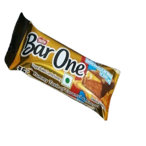 Nestle Bar One Chocolate - Sweet Chocolate, Brown Color, Solid Form, 15 Grams | Ingredients: Sugar, Milk Solids, Cocoa Butter, Cocoa Solids, 12 Months Shelf Life