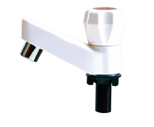 Pillar Cock - Pvc Material, Customized Size, Glossy White Finish | Durable Square Deck Mounted Design