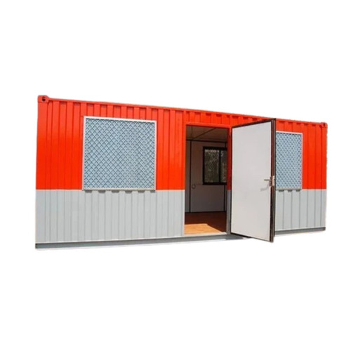 Red And White Portable Container Office Cabin