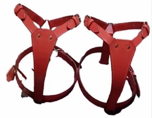 Red Leather Dog Harness