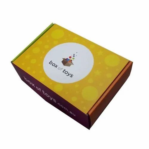 Toy Packaging Box - Double Wall 5 Ply Partly Recycled Paper 10x8x7 Inch Rectangular Design Biodegradable Holds Up to 3kg