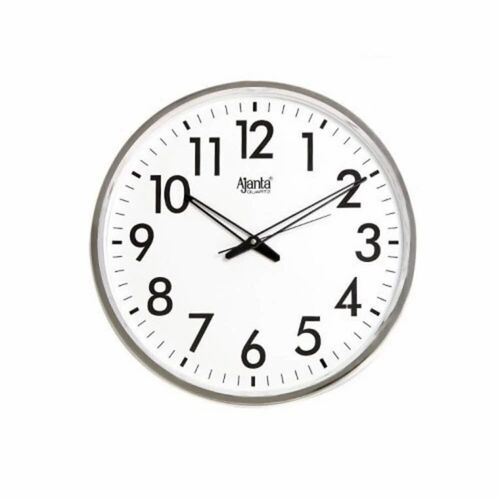 Westford Round Wall Clock - Plastic, Round, White | Home Application, Good Condition, Brand: Ajanta