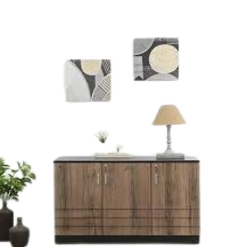 Teak Wood Wall Cabinet - 2 Drawers Hinged Door Polished Brown Finish | Modern Design Attractive Style Customized Size Fine Finished