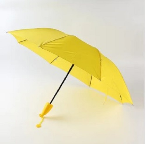Banana Shape Umbrella - Polyester, Various Sizes, Yellow | Foldable Design, Metal Handle, Lightweight and Easy to Carry, Tested for Quality