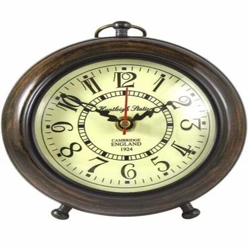 Brass Wooden Wall Clock