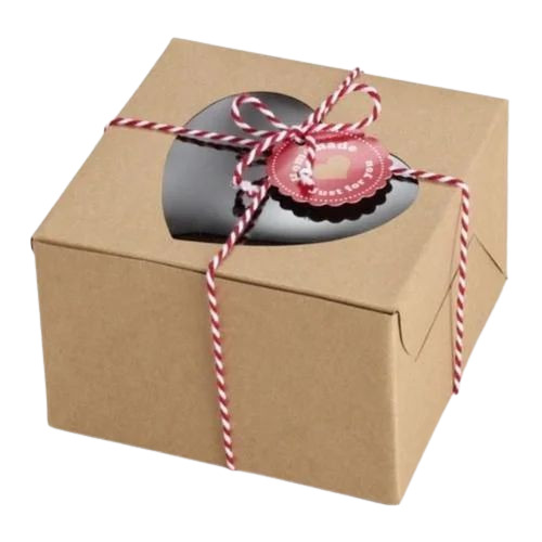 Gift Packaging Box - Paper Material , Plain Brown Color | Ideal for All Occasions and Personalized Gift Wrapping Solutions