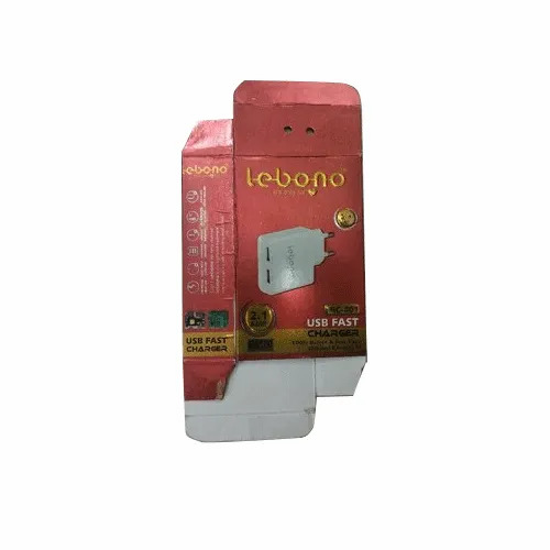 Mobile Charger Packaging Box - Paper 250 g Capacity Multi Color Printed Rectangular Shape 0-3 mm Thickness 250-300 GSM