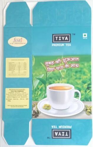 Tea Packaging Box - Paper Material, Multi Color, Printed Design | Ideal for Tea Storage and Presentation