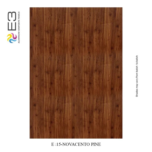 ACP Pine Sheets - Wooden, Flat, Novacento Pine Color, Polished Finish | Corrosion Resistant, Moisture-Resistant, Eco-Friendly, Durable