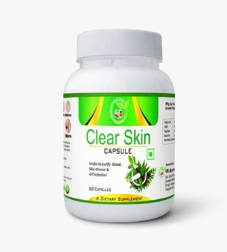 Ayurvedic Clear Skin Capsules - Medicine Grade, Prescription Required | Dosage as per Prescription, Clear Skin Benefits in Capsule Form