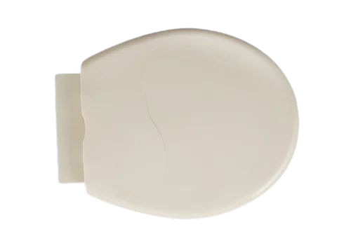 Brown Toilet Seat Cover - Plastic, Standard Size, Oval Shape, Light Green Color | Durable One-Piece Design, Polished Surface Finishing