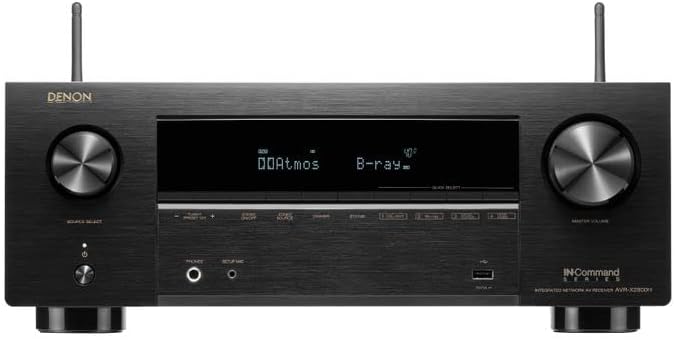 Denon AVR-X2800H 7.2 Ch Receiver - 8K UHD Home Theater AVR (95W X 7), Wireless Streaming via Built-in HEOS, Bluetooth & Wi-Fi, Dolby Atmos, DTS Neural:X & DTS:X Surround Sound 