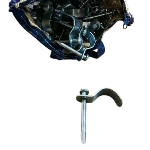 Gi Pipe Fitting Hooks - Iron, 2.5 in x 3 in x 4 in, Silver | Industrial Grade, Customized Size, Durable Design for Robust Applications