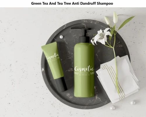 Green Tea And Tea Tree Anti Dandruff Shampoo - 200ml Bottle Unisex Paraben Free Functions to Reduce Hair Fall and Set Hair
