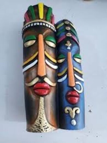 Handicraft Hand-Painted Showpiece - Eco-Friendly Materials, Multi Color | Artisan Crafted Design with Intricate Detailing and Durable Finish