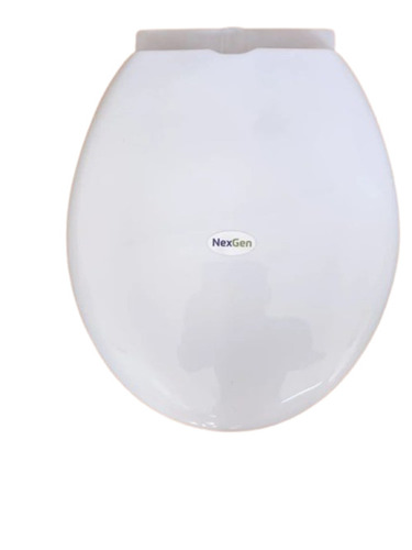 Italica Toilet Seat Cover - Plastic, Standard Size, Oval Shape, White Color | Durable, Long Lasting, Above Toilet Installation, Polished Finish