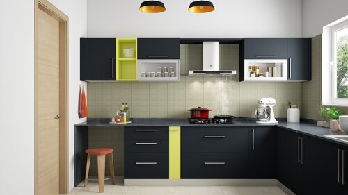 L Shape Modular Kitchen - Assembly: Carpenter Assembly