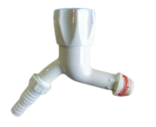 Nozzle Bib Cock - PVC Material, Customized Size , Glossy White Finish, Durable Wall Mounted Design with Round Shape and Fine Finishing