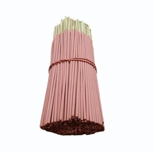 Peach Mosquito Repellent Incense Stick - Bamboo Material, Round Shape, Peach Color | Eco-Friendly, Includes Incense Holder, Solid Indian Incense