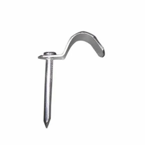 Ss Nail Pipe Hook - Stainless Steel, 2.5 Inch, Silver Color, Chrome Finish | Corrosion Resistant, Customizable Size