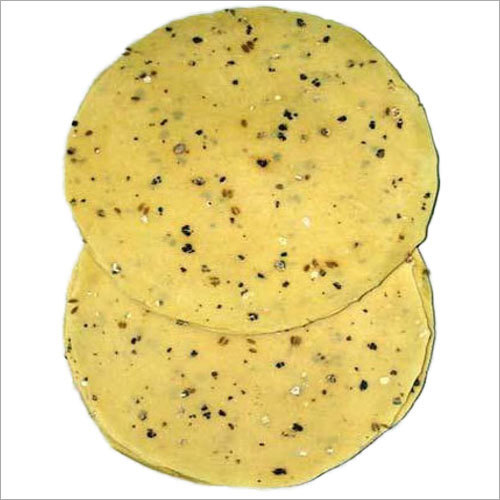 Urad Dal Papad - Yellow, Standard Size | Crispy Round Snack with Salty Flavor, Easy to Digest & Delicious Taste with Punjabi Masala, Onion Garlic & Jeera
